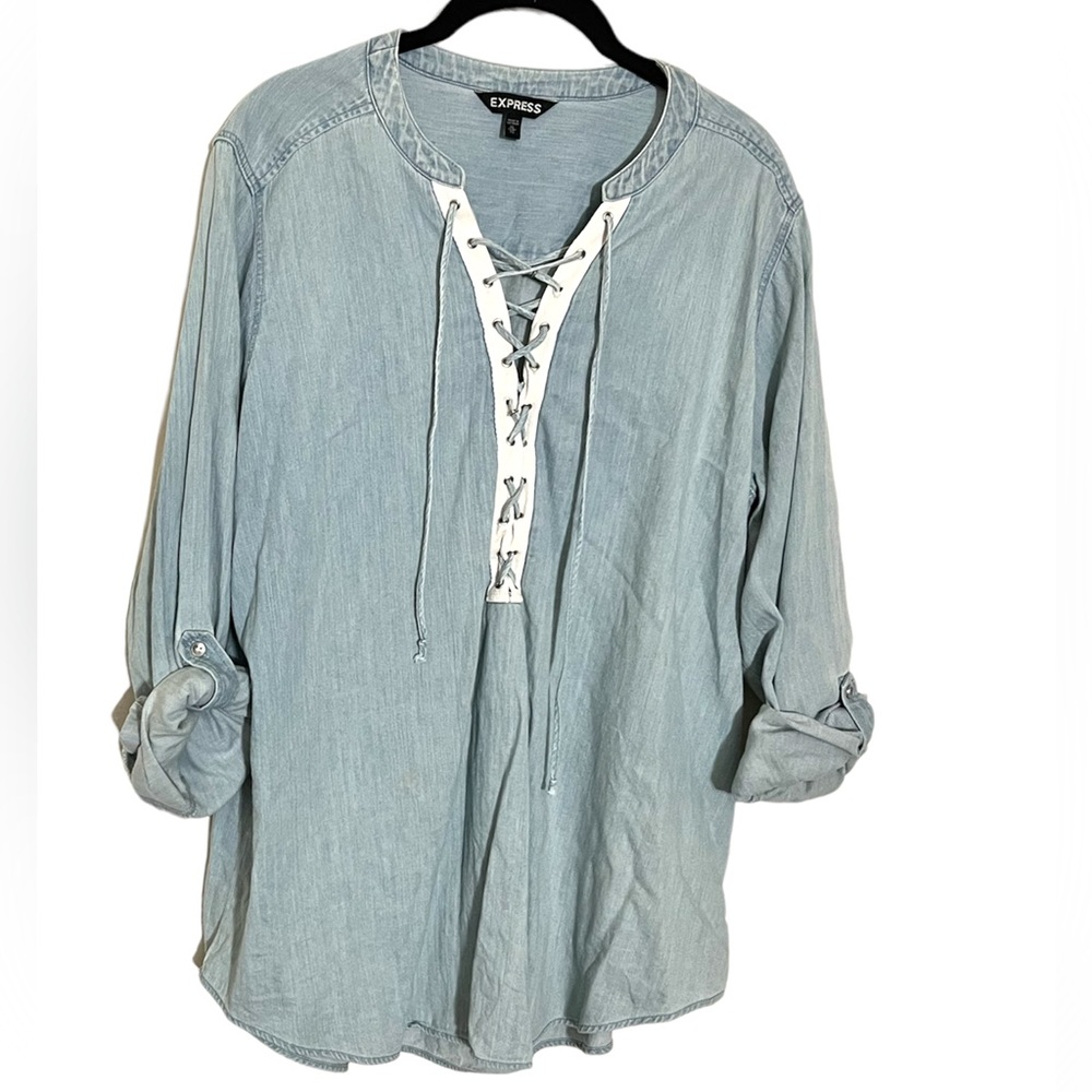 Express Denim Shirt Long Sleeve